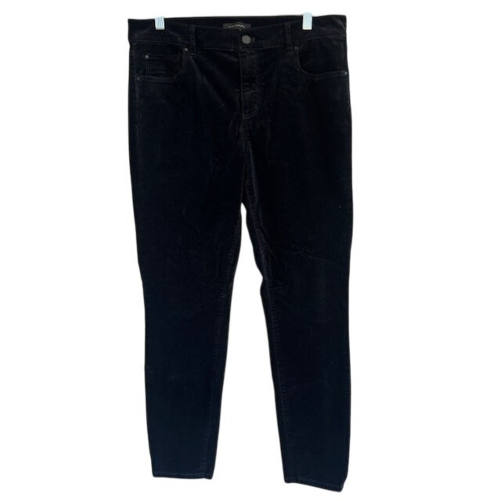 Ann Taylor Women's Black Soft Velvet The Skinny Modern Fit Pants 10 Stretch